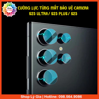 Kính cường lực tròn bảo vệ ống kính camera cho S24 Ultra/S23 Ultra / S23 Plus / S23 / S22 Ultra