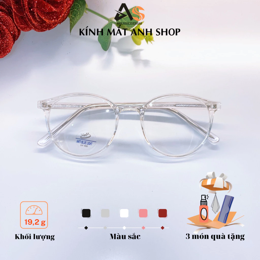 Kính tròn thời trang nhựa dẻo bền đẹp nhiều màu sắc 8243A