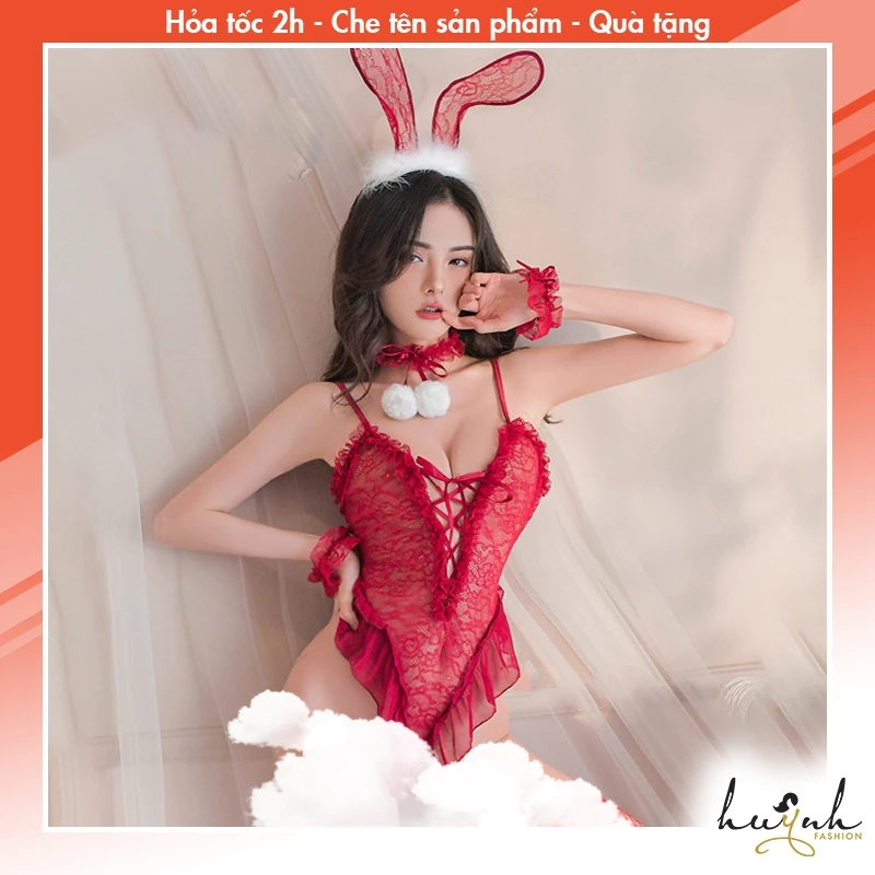 Set Đồ Cosplay Thỏ Dễ Thương Bodysuit Ren Sexy - CO40