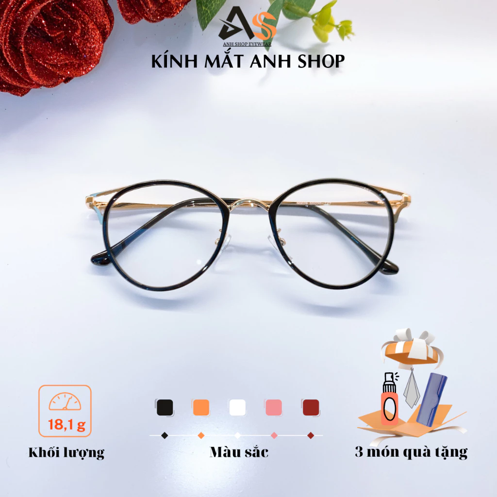 Kính mắt mèo nhỏ nữ giới chất liệu kim loại kiểu dáng trẻ trung thanh lịch 90029A