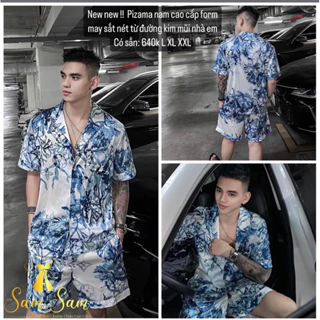 [Có sẵn] [Rẻ vô địch]Đồ Bộ Mặc Nhà Pijama Nam Nữ Couple Cộc và Dài Tay Cao Cấp - Đồ Ngủ Lụa Quảng Châu