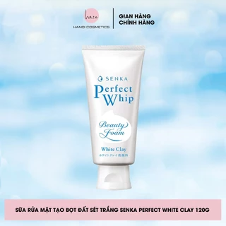 Sữa rửa mặt tạo bọt đất sét trắng Senka Perfect White Clay 120g