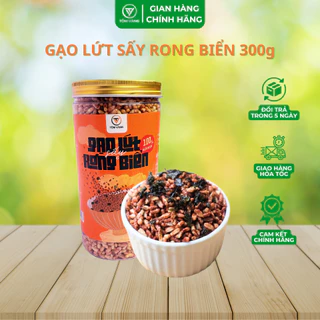 Gạo Lứt Sấy Rong Biển Ăn Kiêng Healthy Eatclean Tiểu Đường Thực Dưỡng Gym - Hộp 300g - Tôm vàng