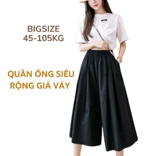 45-110Kg Quần giả váy Bigsize ống siêu rộng dáng xòe thanh lịch thời trang