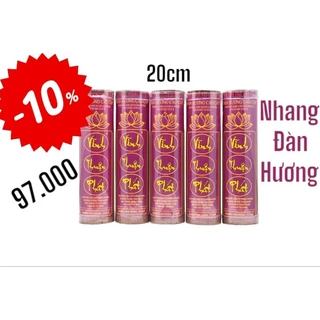 Nhang thơm đàn hương thiên nhiên vĩnh thuận phát ống dài 20cm khoảng 350 nén