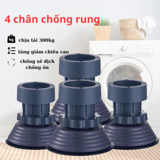 2272 Bộ 4 chân chống rung cho máy giặt, tủ lạnh - tăng giảm chiều, đế cao su chống rung, chống trượt