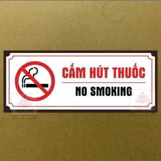 Decal dán Cấm Hút Thuốc NO SMOKING chống thấm nước, biển báo Không Hút Thuốc