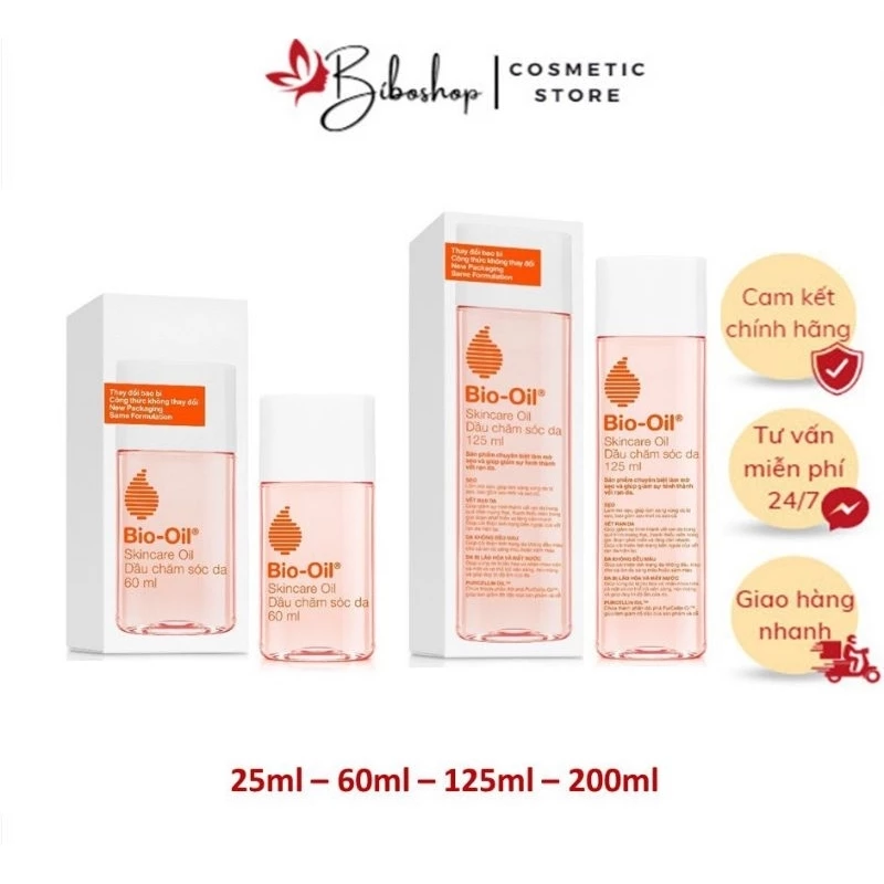 Bio Oil dầu chăm sóc da, giúp cải thiện rạn da, mờ sẹo và đều màu da từ thiên nhiên - biboshop.nt