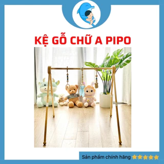 Kệ gỗ chữ A liền PIPO treo đồ chơi cho bé