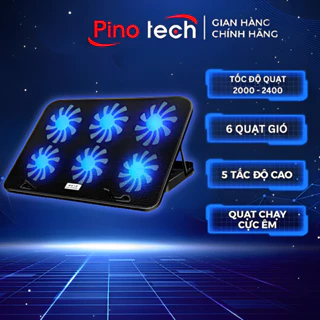 Đế Tản Nhiệt Laptop PINOTECH,quạt máy tính14 inch đến 17 inch Mạnh Êm Có Nhiều Loại 2 quạt Đến 6 quạt bảo hành 12 tháng