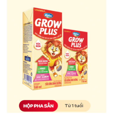 Sữa uống pha sẵn Grow plus vinamilk 110/180ml - 1 hộp