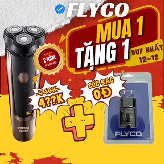 Máy Cạo Râu Flyco 3 Lưỡi Kép Thân Máy Kháng Nước Sạc Nhanh 1 Giờ FS317VN Hàng Chính Hãng