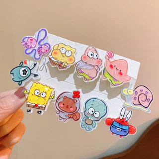 🌈Patrackiy✨Kẹp Tóc Hình Spongebob Bằng Acrylic Xinh Xắn Cho Nữ