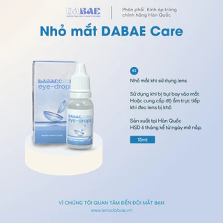 Nhỏ mắt lens Dabae care 15ml và các loại nhỏ lens