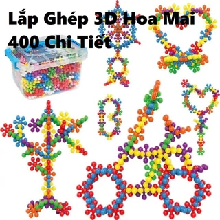 Bộ đồ chơi lắp ráp 3D hoa mai- có hộp đựng 400 CT