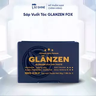 Sáp vuốt tóc nam Glanzen Fox 30Shine chính hãng 56g giữ nếp linh hoạt bổ sung độ ẩm tự nhiên