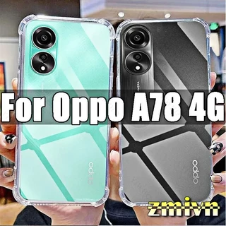 Ốp lưng chống va đập Oppo A78 4G 5G loại dày cao cấp trong suốt bo 4 góc đàn hồi