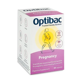 Men Vi Sinh Optibac Pregnancy - Bổ Sung Lợi Khuẩn, Chất Xơ Cho Bà Bầu, Mẹ Sau Sinh & Cho Con Bú (Hộp 30 Viên)