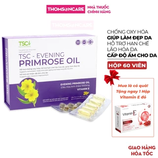 Viên uống nội tiết tố hoa anh thảo Evening Primrose Oil TSC Group - đẹp da giảm lão hóa da, cấp ẩm - Hộp 60v Thomsoncare