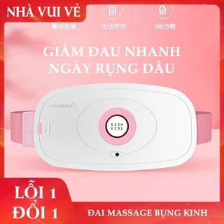 Đai massage bụng kinh ASJ-A858, máy làm ấm tử cung, giảm đau ngày rụng dâu, lỗi 1 đổi 1