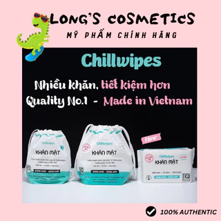 Khăn Mặt Khô Cao Cấp Chillwipes Dùng 1 Lần:  Lau Khô, Lau Ướt,Tẩy Trang Lẻ Combo