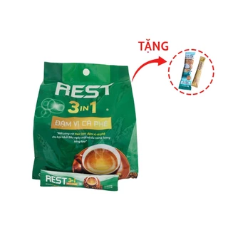 (Bịch 50 Gói) Cà Phê Hòa Tan REST 3IN1 EVEREST, Cafe Hòa Tan Đậm Vị Cà Phê, Dùng Nhanh Tiện Lợi R50