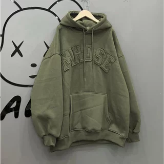 Áo hoodie nỉ MHOSE thêu nổi, áo nỉ mũ 2 lớp siêu dày, siêu to,mùa đông unisex vải nỉ Tàu ép lông nhung dày dặn,đầm tay m