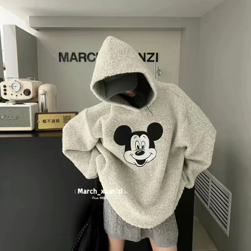 [Order - 1414] Áo Hoodie MicKey len xù dày dặn form/dáng Rộng Lilis Room
