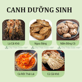 Gói canh dưỡng sinh khô hữu cơ, canh trường thọ thanh lọc cơ thể, trà dưỡng sinh túi lọc - Chợ Thảo Dược Việt