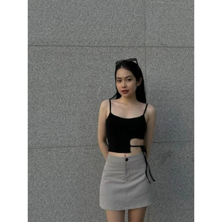 Chân váy chữ A màu xám Grey Skirt - Beti