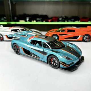 Mô hình xe ô tô siêu xe Koenigsegg One:1 tỉ lệ 1:24 có đèn và âm thanh hãng Newao 4 màu