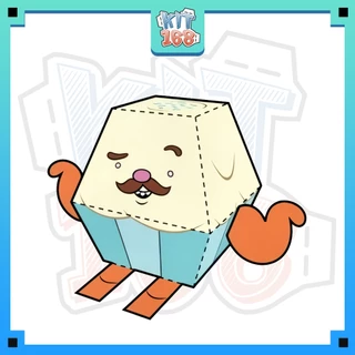 Mô hình giấy Anime Game Mr Cupcake - Adventure Time