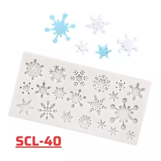 Khuôn Silicon Hình Bông Tuyết Giáng Sinh Noel Làm Bánh Kẹo Socola Thạch Râu Câu 3D Decor DIY SCL-40