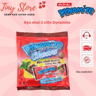 Kẹo nhai 3 viên Dynamite sô cô la hương bạc hà túi 125g