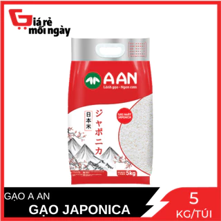 [HÀNG CHÍNH HÃNG] Gạo Nhật Japonica Gạo A An Túi 5 Kg