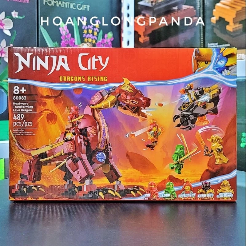 [Ninja] Lắp ráp NINJA CITY 80083 | 71793 Heatwave Transforming Laval Dragon | 489 chi tiết