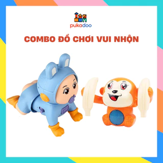 [TẶNG PIN] Combo Khỉ Nhào Lộn Và Em Bé Tập Bò Phát Nhạc Vui Nhộn Cho Bé Trai Bé Gái, Đồ Chơi Cho Trẻ Sơ Sinh Và Trẻ Nhỏ.