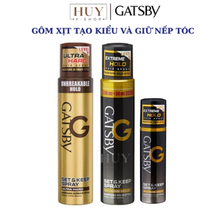 Keo Xịt Tóc Nam GATSBY Set & Keep Spray Extreme Hold 66ml / Ultra Hard 250ml gel xịt giữ nếp tóc siêu cứng