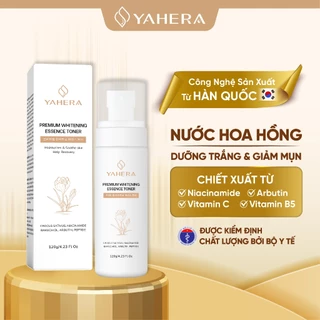 Nước hoa hồng dưỡng trắng da YAHERA Premium Whitening Essence Toner giúp sạch sâu, dưỡng ẩm 120ml