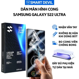 Dán màn hình Samsung S22 Ultra PPF UV Smart Devil full màn hình dẻo trong suốt - Dán PPF UV Samsung Galaxy S22 Ultra