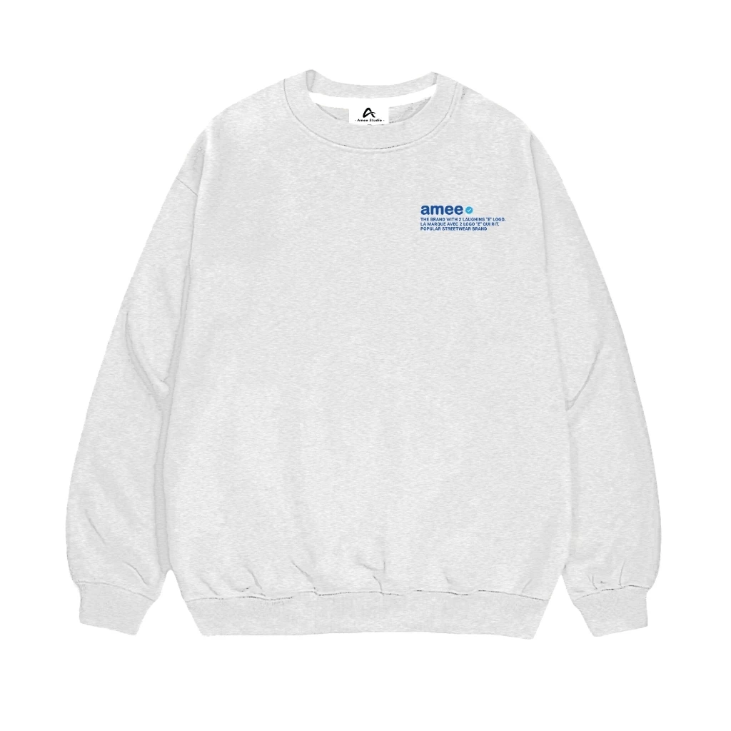 Áo Sweater Amee Studio Present Nỉ Lót Lông Cotton 100% , Áo Nỉ Hoodie Cổ Tròn Form Rộng Chất Nỉ Bông Siêu Ấm