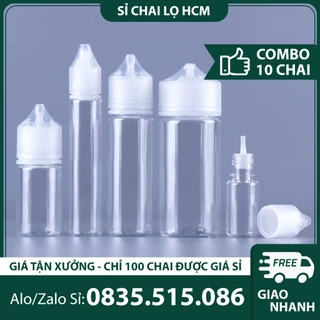 Chai nhựa PET (combo 10 chai) chiết xuất mỹ phẩm, 10ml/ 15ml/ 30ml/ 50ml/100ml, chai nhỏ giọt nhỏ gọn - Katta - KTPE18