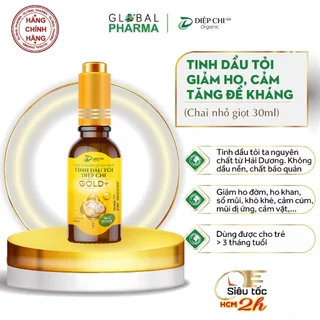 Tinh dầu tỏi Diệp Chi Organic Gold+ giúp bé giảm hắt hơi sổ mũi và tăng sức đề kháng (Chai 30ml)