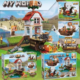 Xếp Hình Minecraf - My World 6072 - Lắp Ráp Tháp Canh Trên Đảo Đầu Lâu 308 Mảnh Ghép