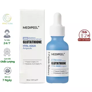 Tinh Chất Glutathione Hyal Aqua Ampoule 30ml Hàn Quốc Serum Medipeel Hyal Hỗ Trợ Dưỡng Trắng Cấp Ẩm Trẻ Hóa Da