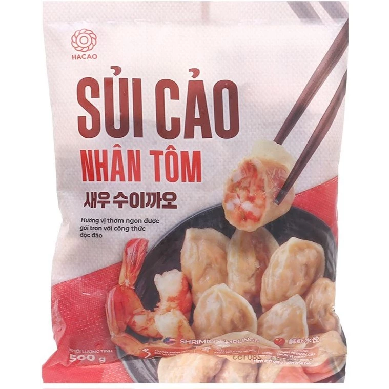 sủi cảo Hacao nhân tôm trọng lượng 500g thả lẩu siêu ngon