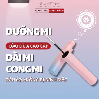 Dưỡng Mi Dài Dầu Dừa Nguyên Chất, Mascara Serum Chuốt Dưỡng Mi Mày Với Thiết Kế Không Dính Vào Mắt