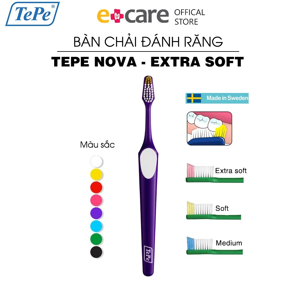 Bàn chải đánh răng siêu mềm TePe Nova Extra Soft Thụy Điển