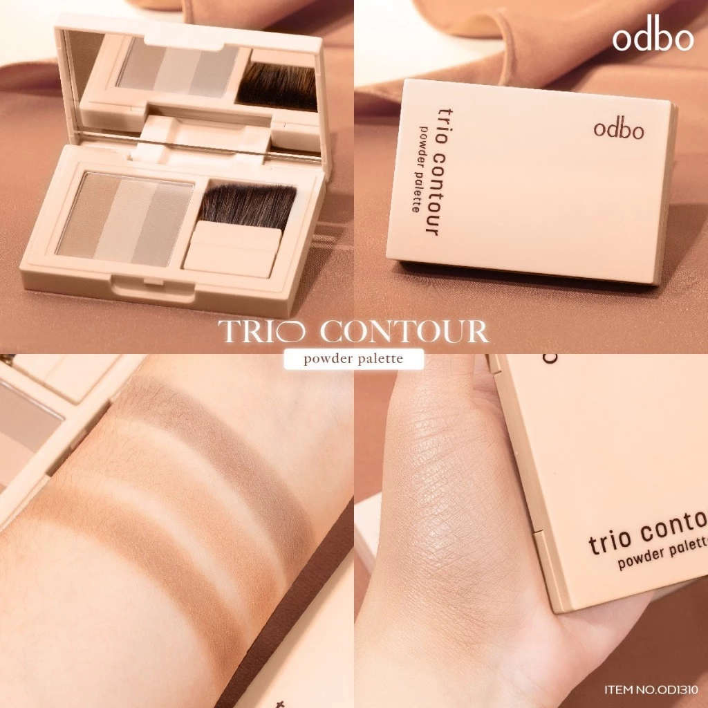 Phấn Tạo Khối Odbo Trio Contour Powder Palette OD1310