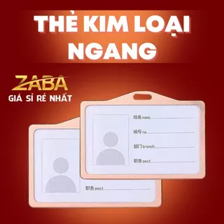 [Dây + thẻ] Thẻ kim loại thẻ tên văn phòng ngang Zaba